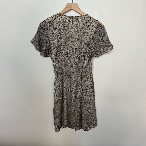 NWT ASOS Vero Moda Wrap Dress Nomad Lola Leopard Cheetah Sz Medium Animal Print - Picture 6 of 11